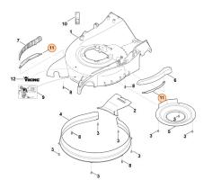 STIHL 63757067310 - Protector lateral metálico chasis cortacésped VIKING