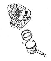 STIHL 11410201230 - Conjunto de cilindro con pistón motosierra STIHL