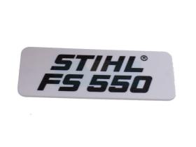 STIHL 41169671506 - Placa de identificacion capot motor desbrozadora STIHL FS550