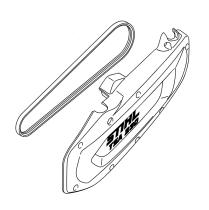 STIHL 48646900900 - Conjunto de correa de tapa de protección tronzadora STIHL