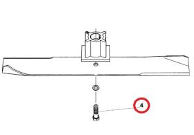 TORO 26-0672 - Tornillo de cuchilla cortacésped TORO