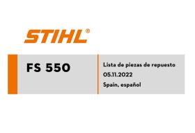STIHL FS550 - Listado de piezas de repuesto para STIHL FS 550