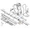 STIHL 41321625000 - Palanca bloqueo eje transmisión desbrozadora mochila STIHL