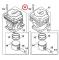 STIHL 41470201208 - Conjunto de cilindro con pistón desbrozadora STIHL