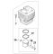 STIHL 41280201211 - Conjunto de cilindro con pistón desbrozadora STIHL