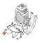STIHL 41803506501 - Cubierta inferior motor STIHL 4-MIX®