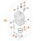 STIHL 41800201206 - Conjunto de cilindro con pistón Ø43mm STIHL 4-MIX®