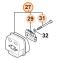STIHL 11481400611 - Conjunto silienciador de escape motosierra STIHL